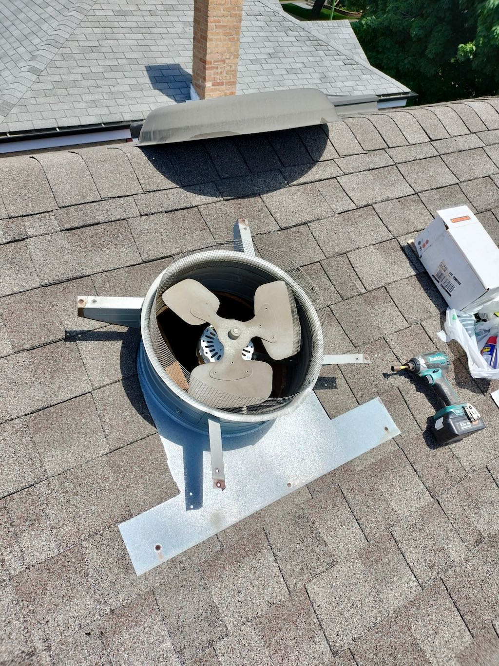 Attic fan motor replacement